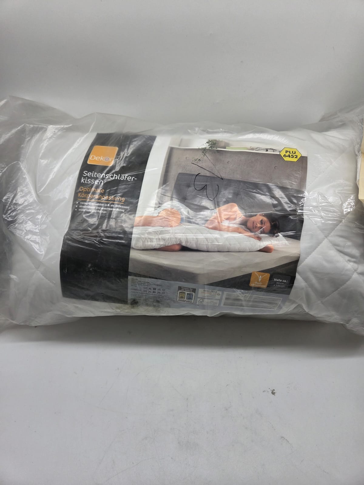 🛌 Dekor Seitenschläferkissen 40×145 cm – B-Ware