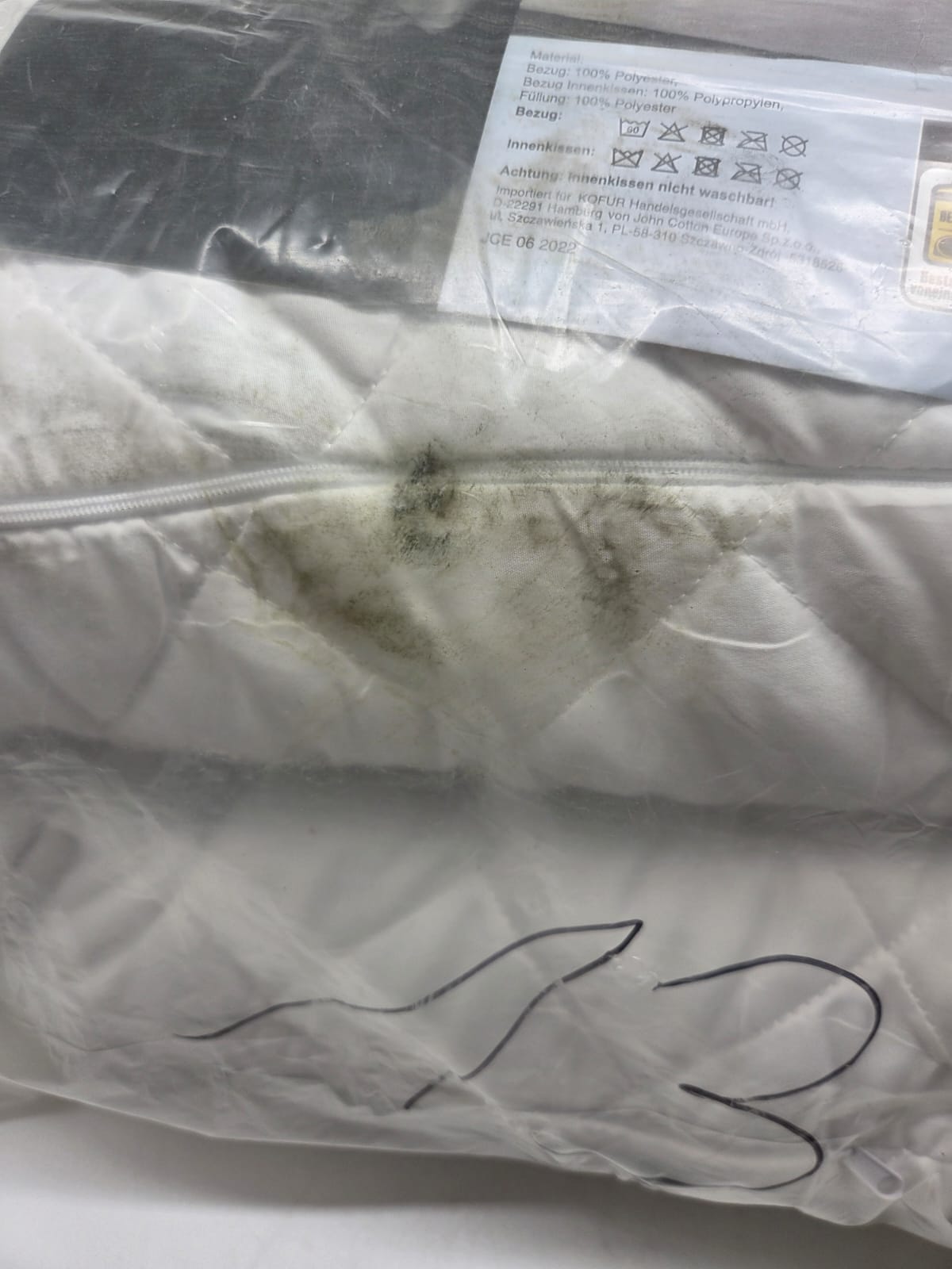 🛌 Dekor Seitenschläferkissen 40×145 cm – B-Ware