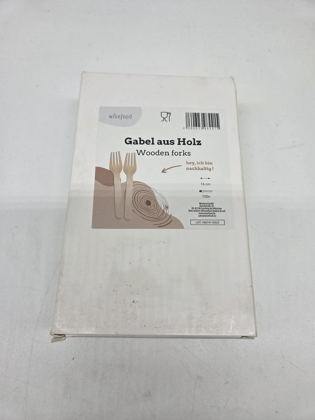 🍴 Wisefood 100 Stück Holz Einweggabeln 16 cm - B-Ware!