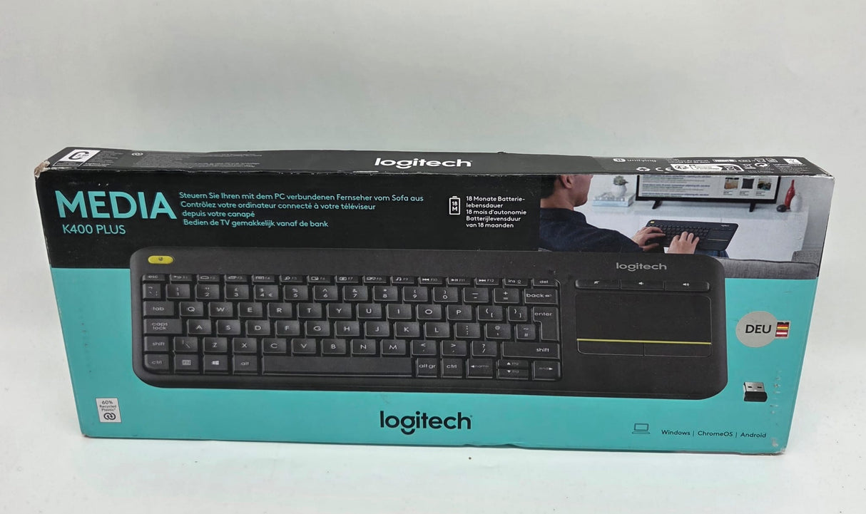⌨️ Logitech K400 Plus Wireless Tastatur – B-Ware!