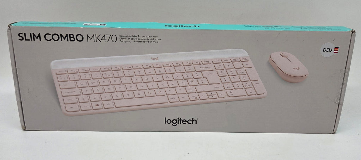 🎀 Logitech MK470 Slim Combo | Rosa (B-Ware)