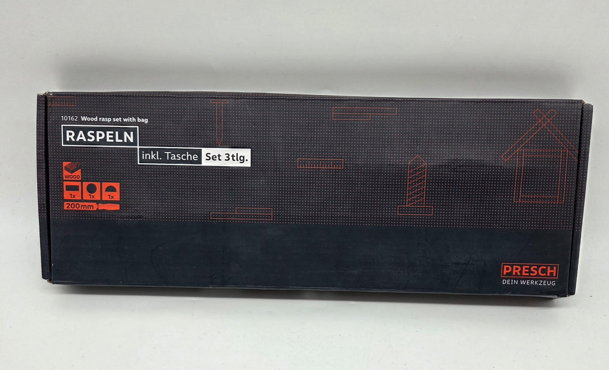 Presch Holzraspel-Set 3-tlg. inkl. Rolltasche