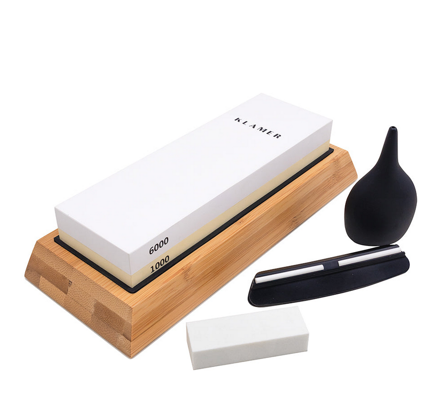🔪 Klamer Schleifstein 1000/6000 mit Klingenschiene