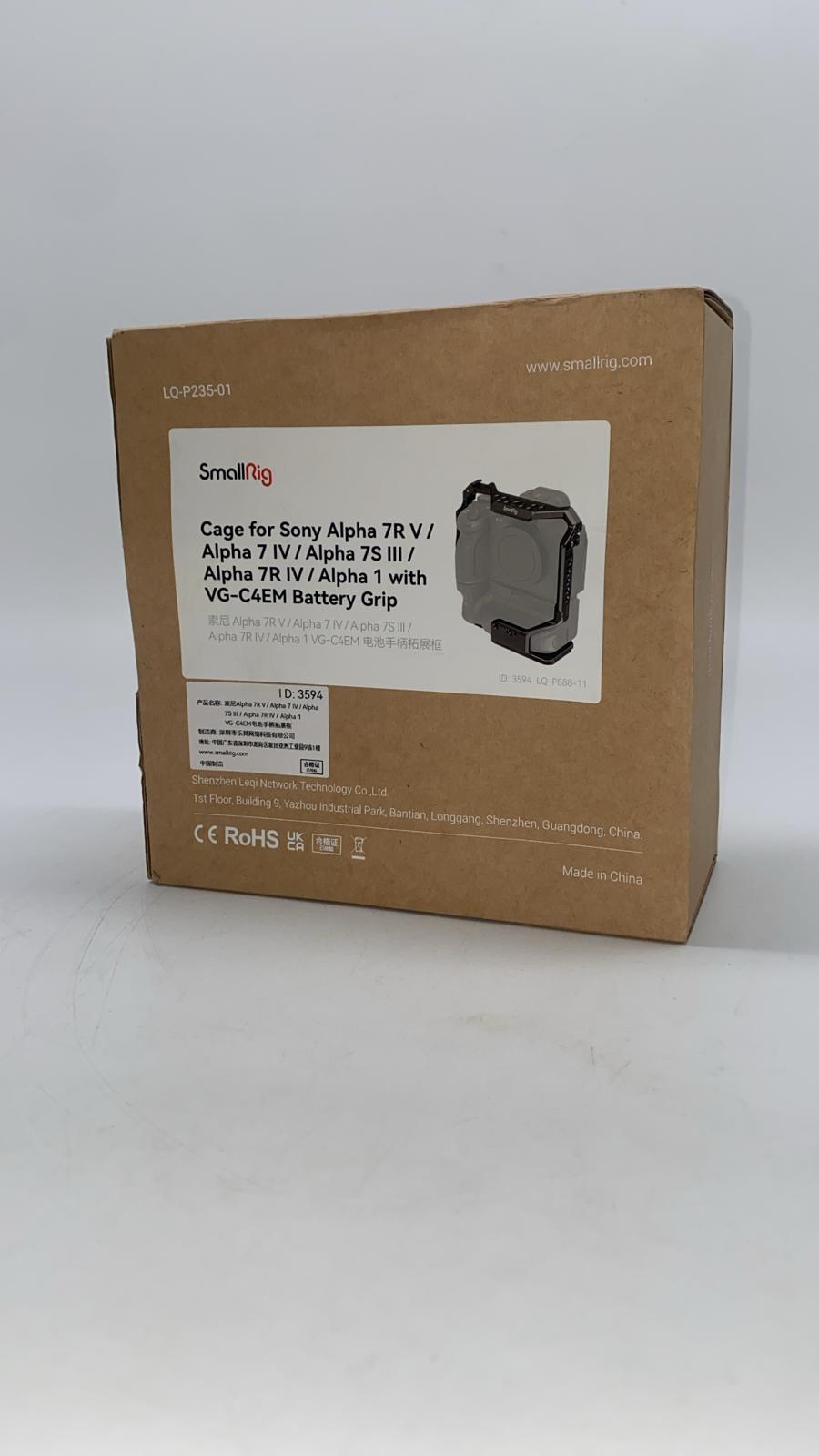 SmallRig LQ-P235-01 – Kamera-Cage für Sony Alpha (mit Battery Grip VG-C4EM kompatibel) - B-Ware