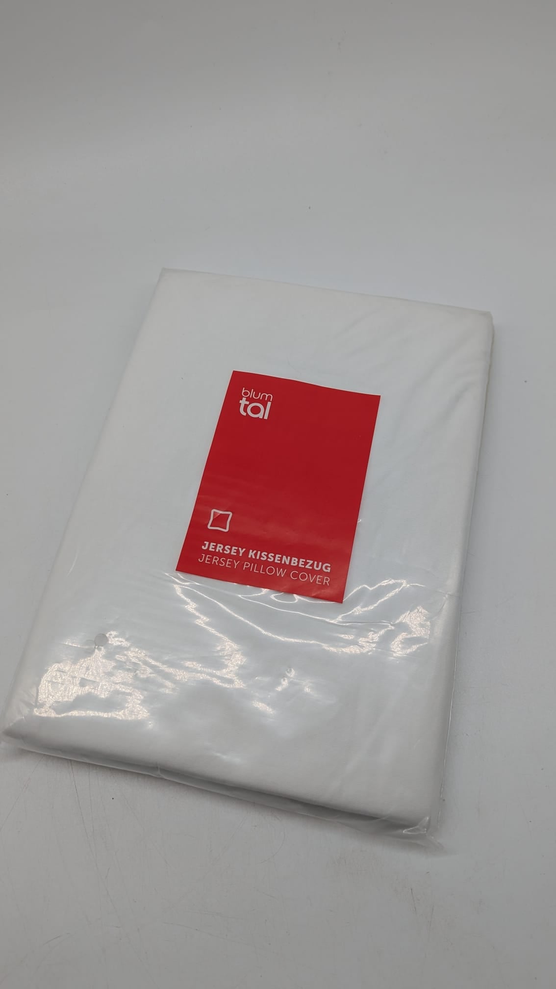 🛏️ Blumthal Jersey Kissenbezug – Weiß | 40 × 80 cm - NEU