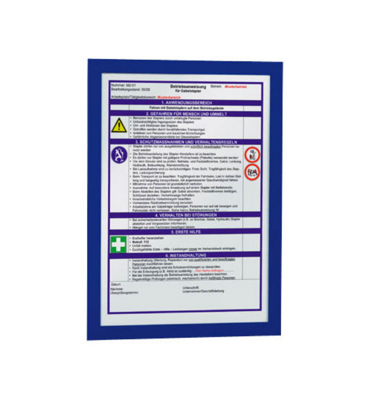 📄 Durable Duraframe A4 Blau – 2 Stück