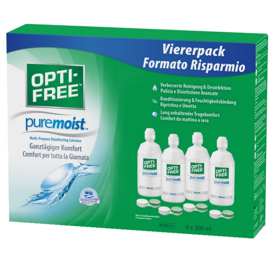 🧴 Opti-Free PureMoist 4×300 ml Pflegelösung