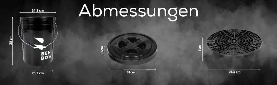 🧽 BENBOW Wascheimer mit Schmutzsieb – 20 Liter für perfekte Hand-Autowäsche!