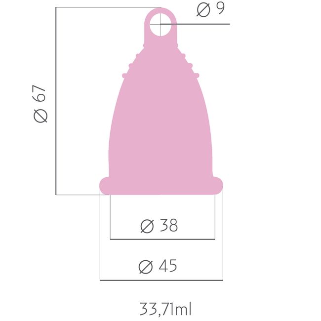 💗 Premium Menstruationstasse – Größe L – Rosa