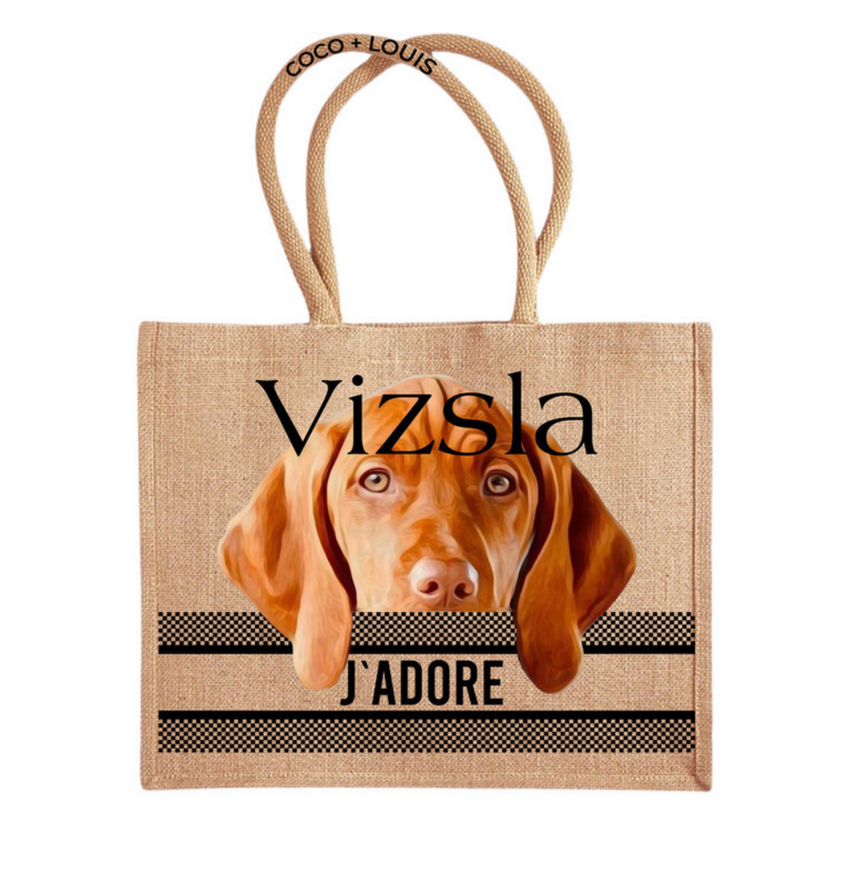 👜 COCO + LOUIS Jute Shopper „Magyar Vizsla“