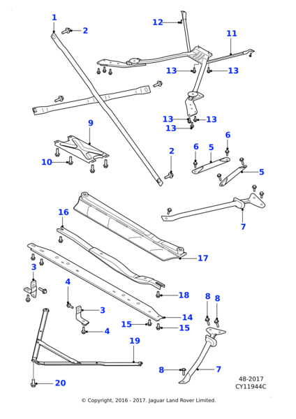 🌟 Jaguar Originalteil – Brace (T2R40658) B-Ware