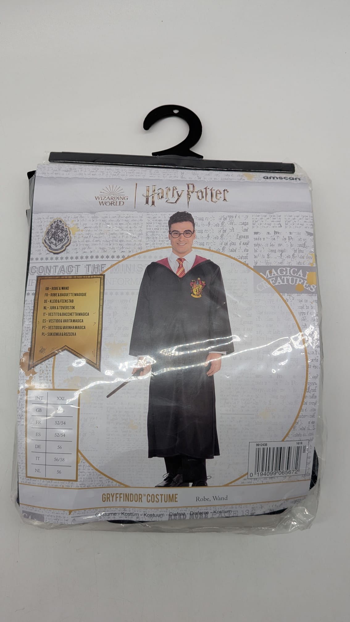 🧙♂️ Amscan Gryffindor Erwachsenenkostüm – Harry Potter | Umhang & Zauberstab | Größe XXL - OVP