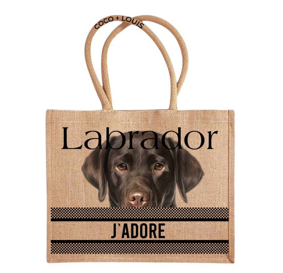 👜 COCO + LOUIS Jute Shopper „Labrador braun“