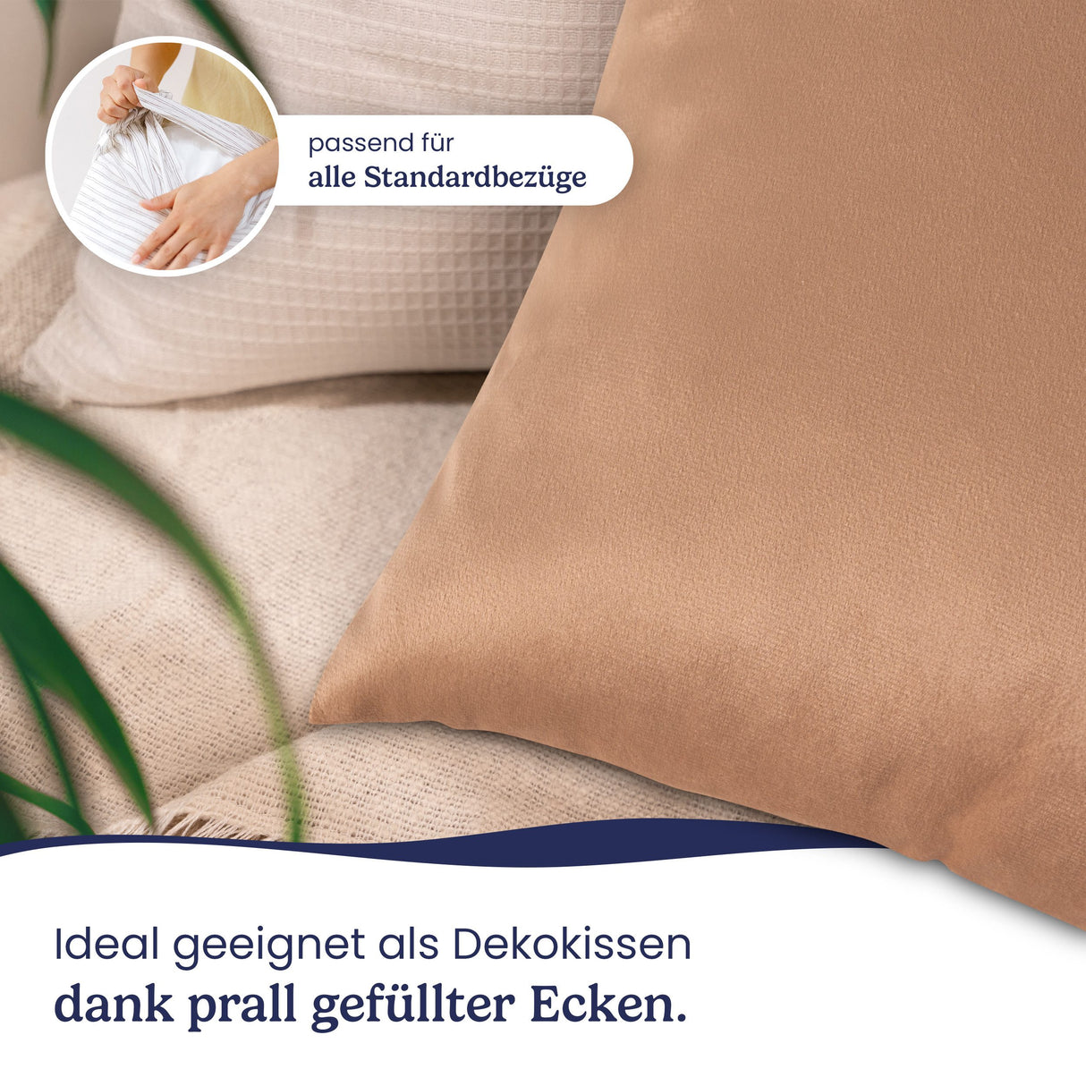 🛋️ GENTLE NORTH Microfaserkissen 2er Set – B-Ware!