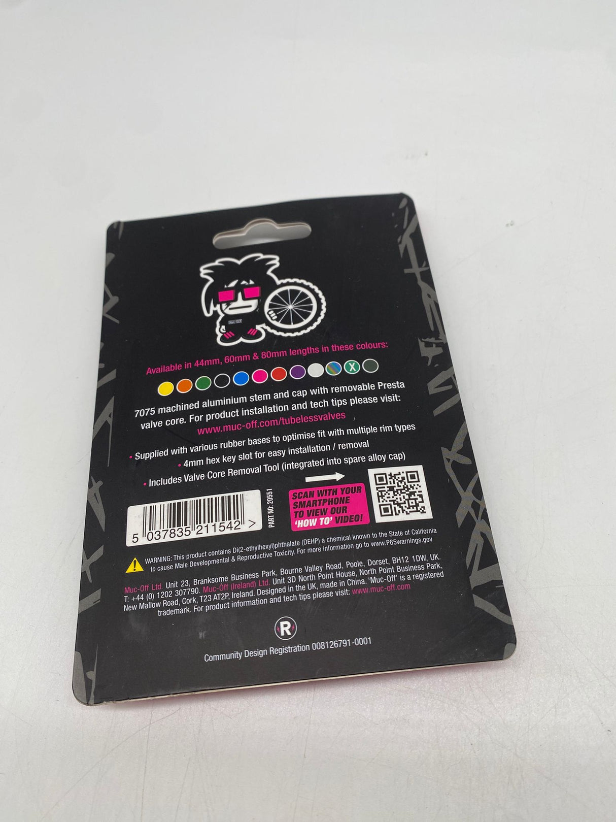 🚴 Muc-Off Tubeless Valve Kit V2 – 44 mm, Türkis - OVP