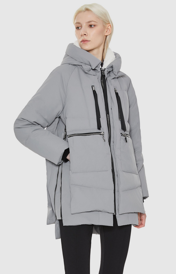 🧥 Orolay Damen-Daunenjacke XXS Grau