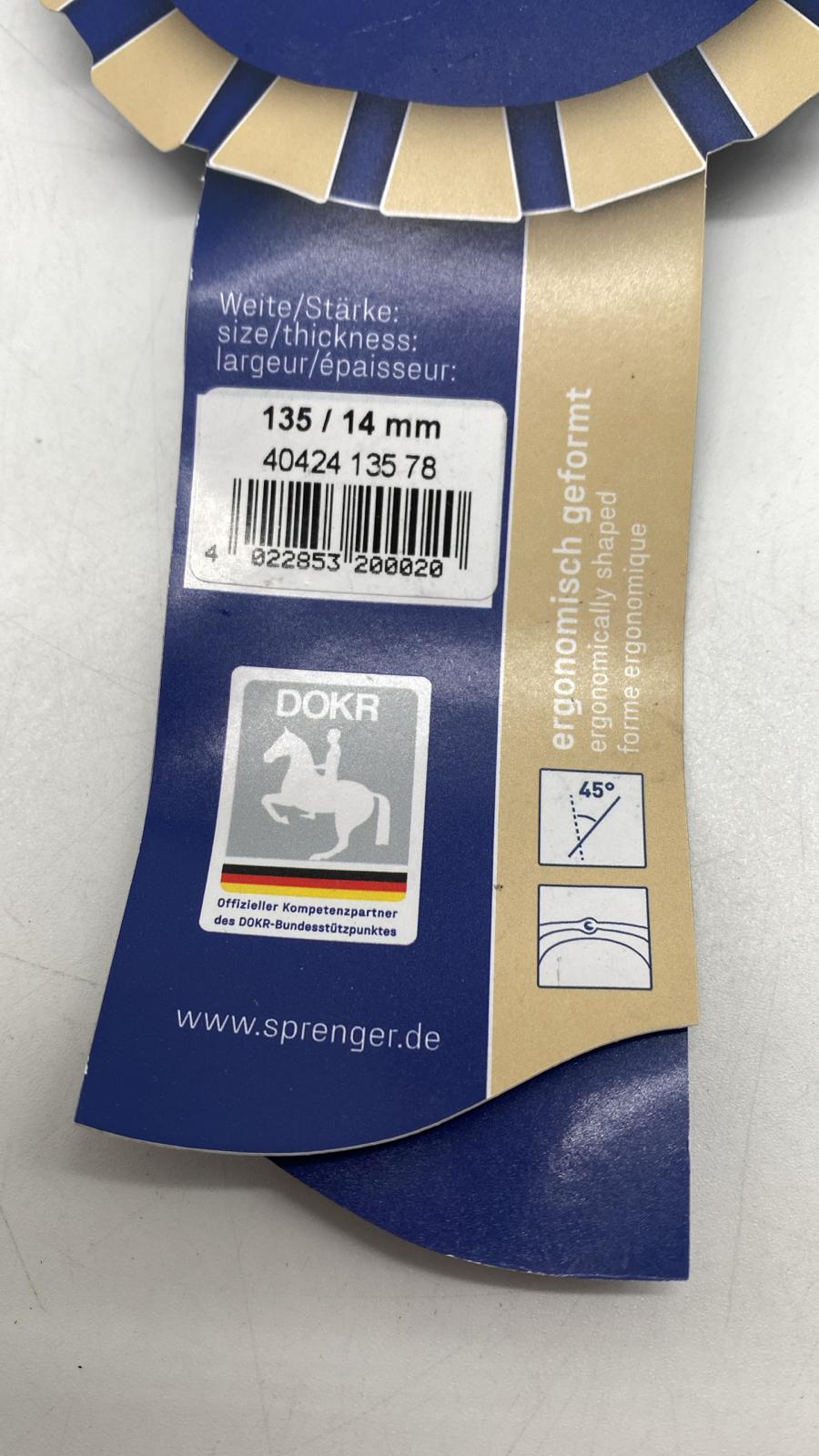 🐴 Sprenger Dynamic RS Wassertrense Sensogan – 135/14 mm, doppelt gebrochen - B-Ware