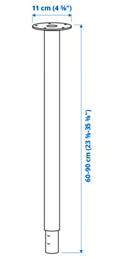 🛠️ OLOV Tischbein höhenverstellbar