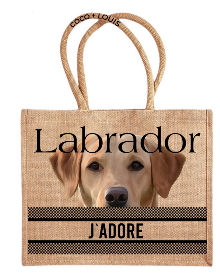👜 COCO + LOUIS Jute Shopper „Labrador gelb“