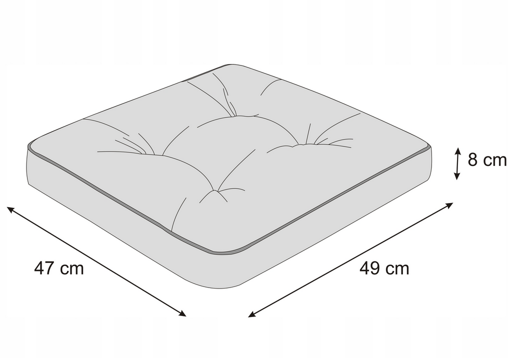 🪑 Hobbygarden Sitzkissen 49x47 cm