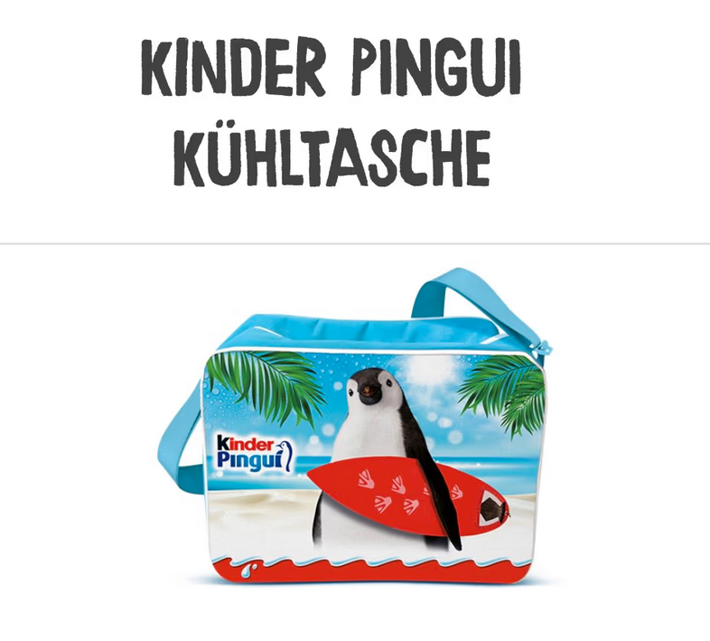 🌟 Ferrero "We Love Kinder" Kühltasche – Pingui Design 🌟