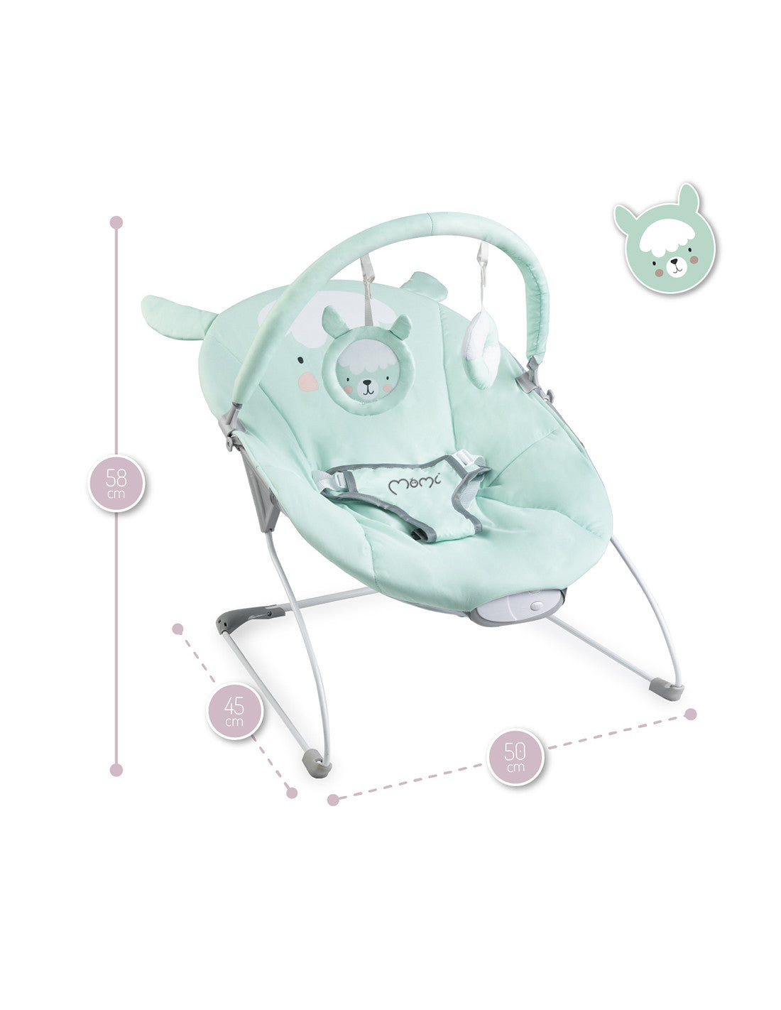 👶 MoMi GLOSSY Babyliege MINZE - B-Ware!