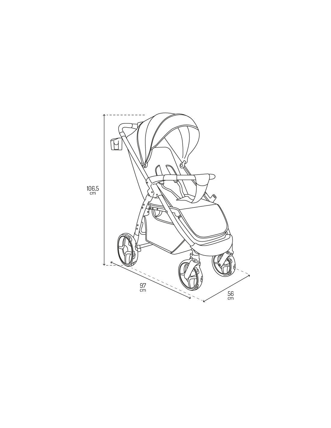 🍼 MoMi MIYA Kinderbuggy Rosa – B-Ware!