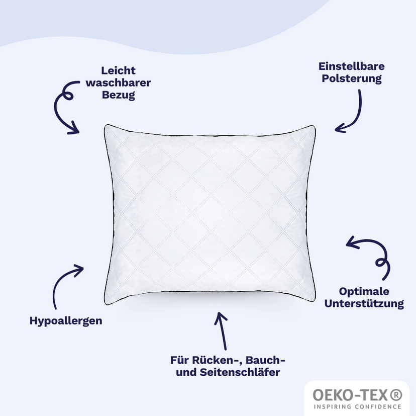 🛌 Zelesta WonderPillow 80×80 cm