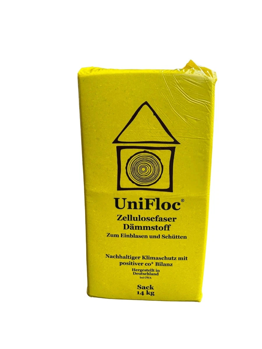 🏠 Unifloc Zellulose-Schüttdämmung 14 kg – Wärmedämmung für Dach, Wand & Boden, neu