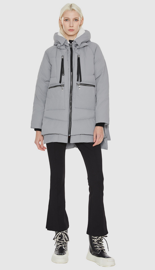 🧥 Orolay Damen-Daunenjacke XXS Grau