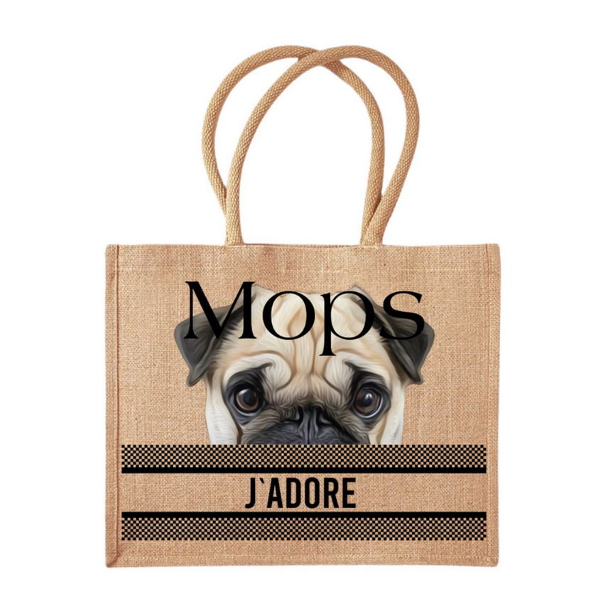 👜 COCO + LOUIS Jute Shopper „Mops“