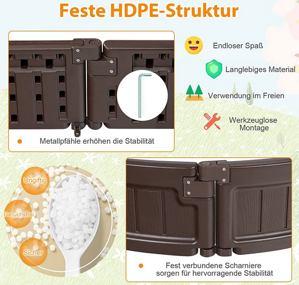 🏖️ COSTWAY Sandkasten mit Abdeckung