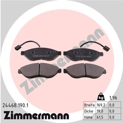 🚗 ZIMMERMANN Bremsbelagsatz 24468.190.1 – B-Ware!