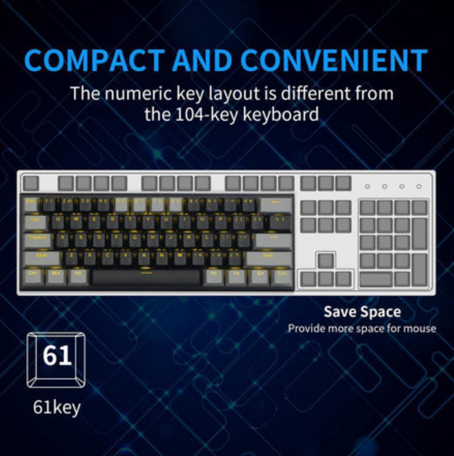 ⌨️ E-Yooso Z-11 RGB 61 Tasten Tastatur