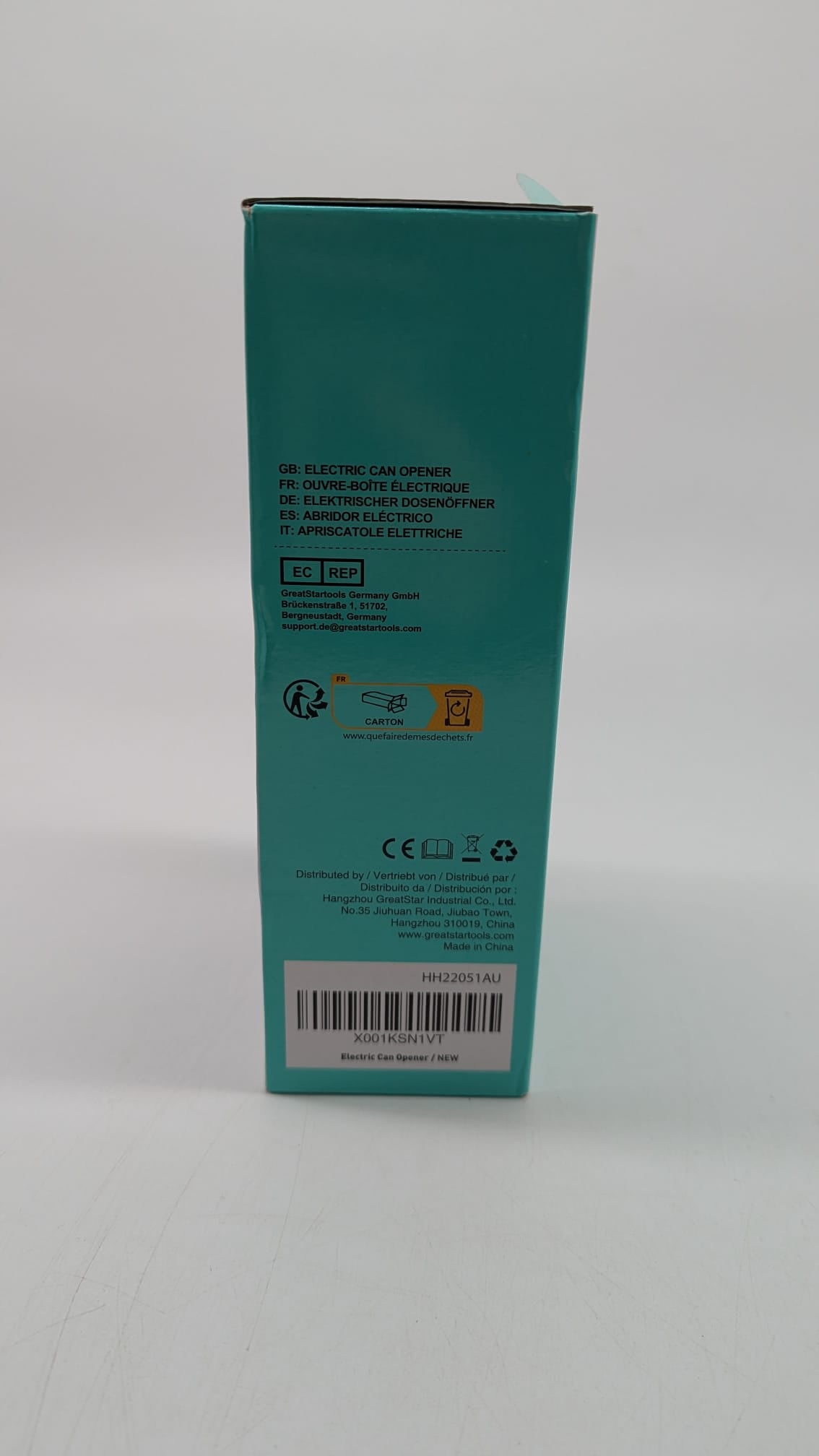 🥫 HAUSHOF Elektrischer Dosenöffner – Batteriebetrieben | Blau - B-Ware