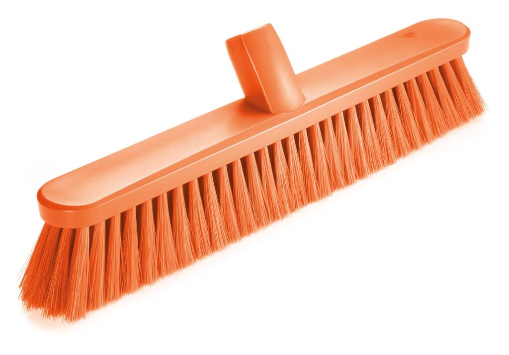 🧹 Hedgehog Light Duty Compact Besen – Orange, neu