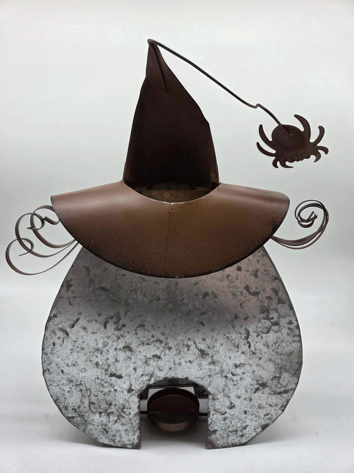 🎃 FRANK FLECHTWAREN Halloween Windlicht Kürbis aus Metall – B-Ware!