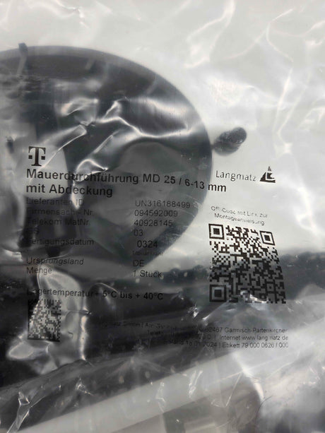 Langmatz Mauerdurchführung MD 25/6–13 mm