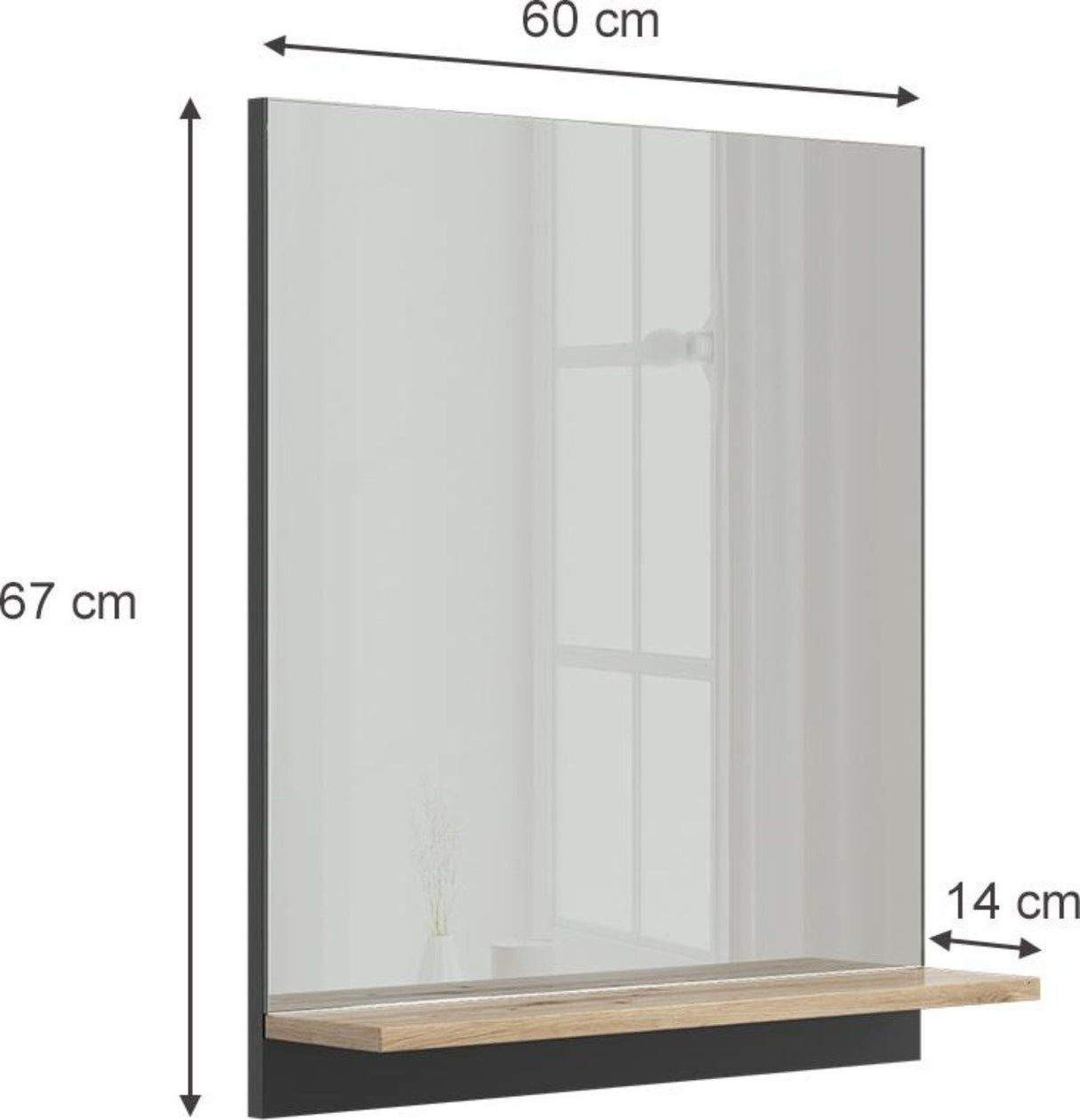 🌟 Vicco Bad Spiegelschrank Marelle – Weiß/Artisan-Eiche, 60 x 67 cm 🌟