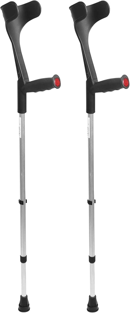 🩼 EPE Mobility Unterarmgehstützen 2er Set – Schwarz, höhenverstellbar, Aluminium, neu