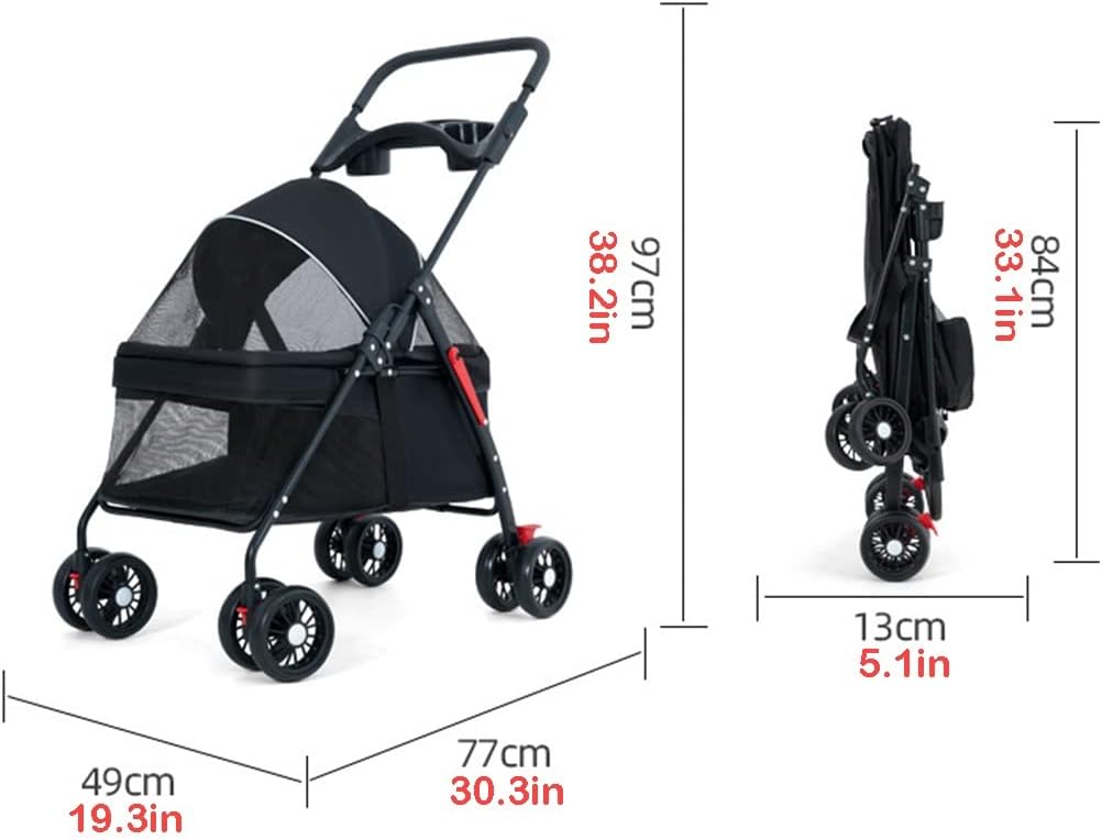 🐾 GUHPZA Haustier-Buggy "Nero"