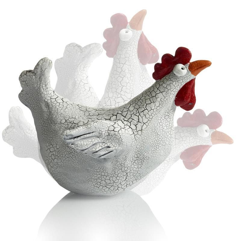 Nääsgränsgården – Henne „Doris“ Weiß, 15 cm – Dekohenne