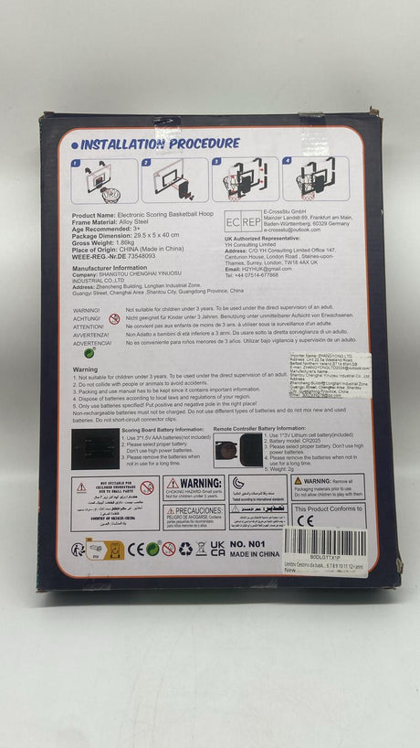 🏀 Indoor-Basketballkorb für Kinder mit Scoreboard