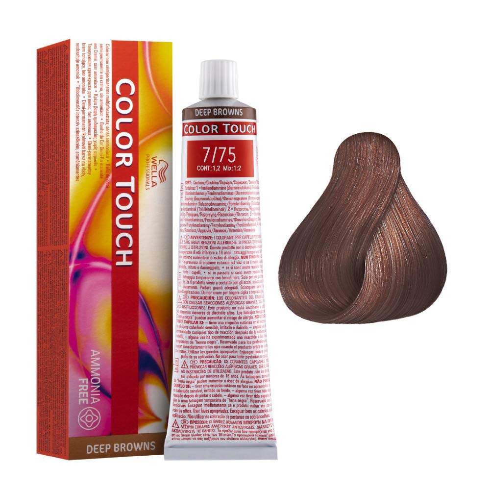 🌟 Wella Color Touch 7/75 – Mittelblond Braun-Mahagoni, 60 ml 🌟