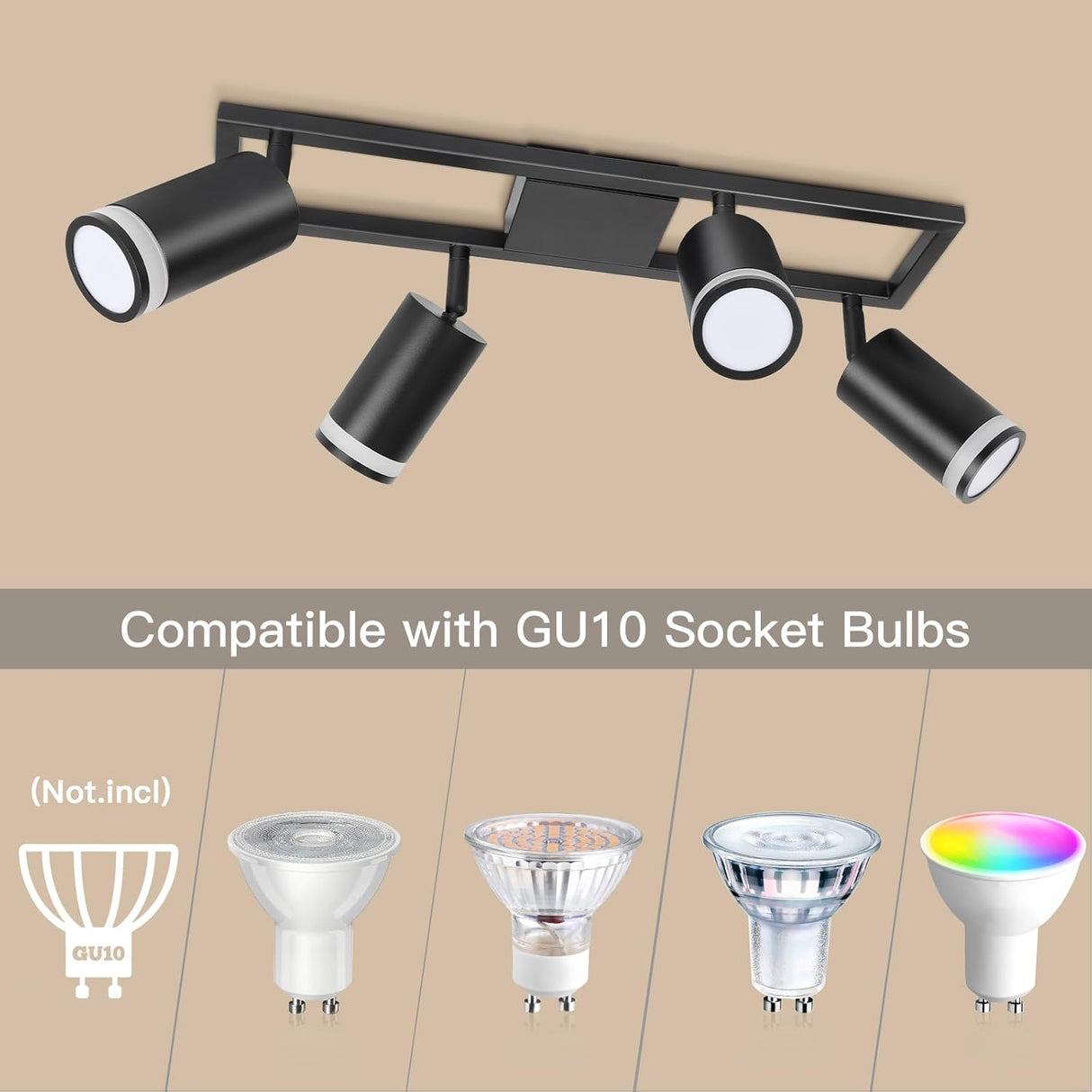 💡 Dehobo LED Deckenstrahler 4-flammig