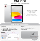 JETech Hülle für iPad (A16) 11./10. Generation (2025/2022) – Schwarz