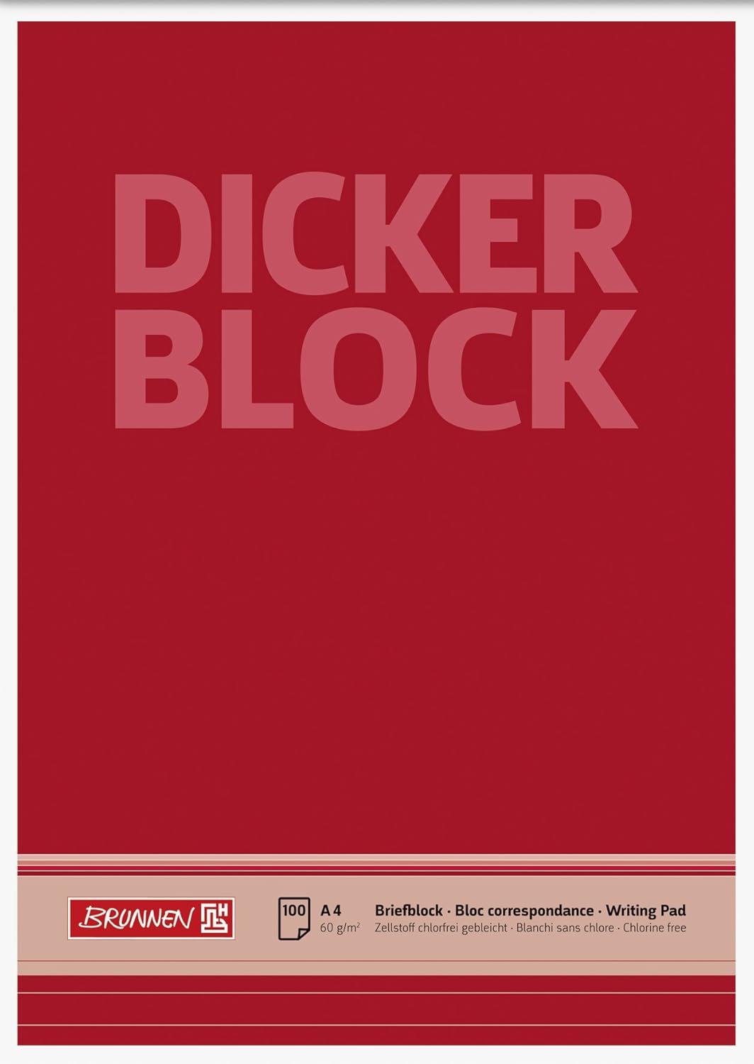 📒 Brunnen „The Thick Pad“ A4, liniert – 100 Blatt