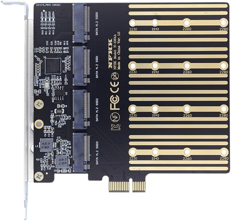 ⚙️ xiwai PCI-E Adapter für 4x SATA NGFF SSD