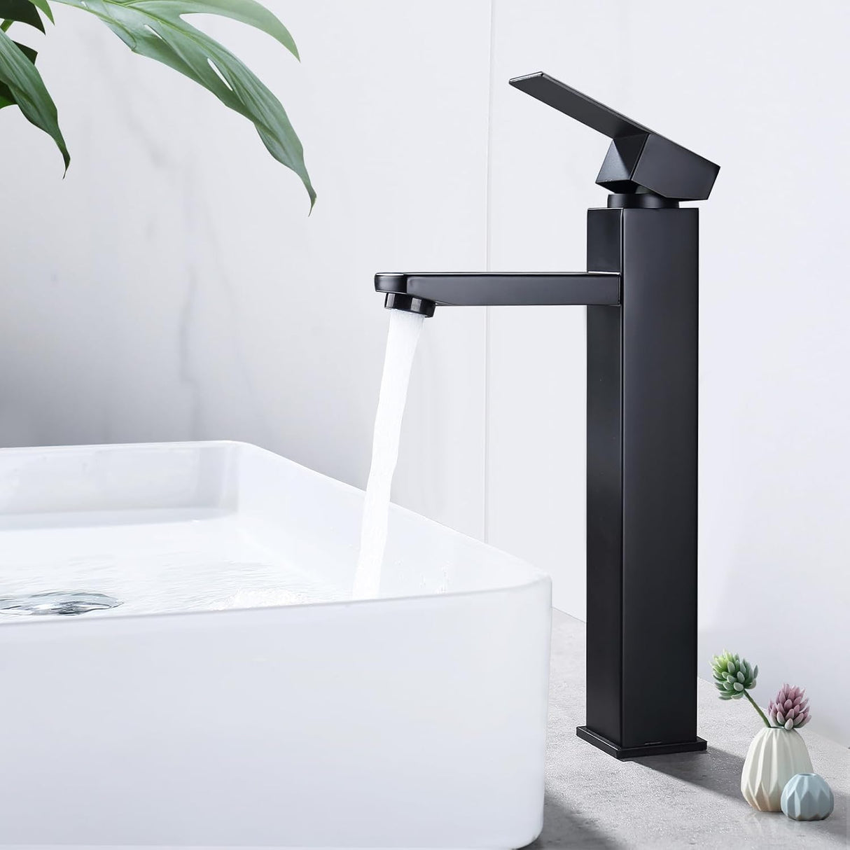 🌟 HOMELODY Wasserhahn Bad Schwarz Hoch – Waschtischarmatur Mischbatterie 🌟