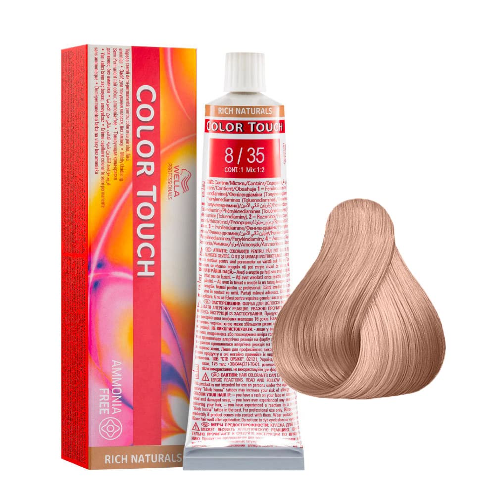 🌟 Wella Color Touch 8/35 – Hellblond Gold-Mahagoni, 60 ml 🌟